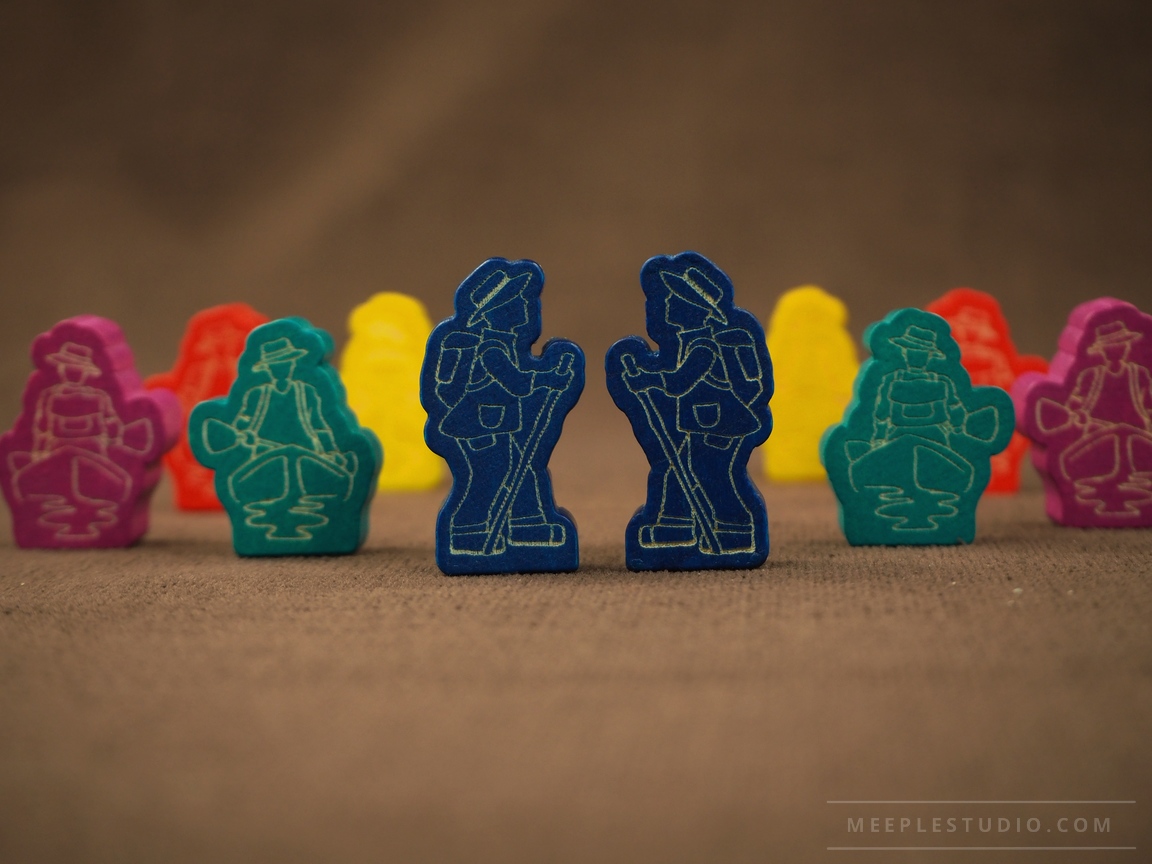 Boardgame Meadow Downstream custom pawns