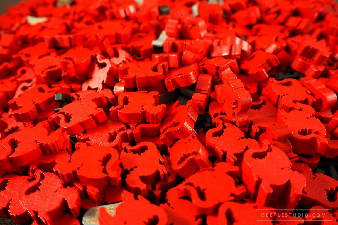 custom meeple dragon red stack