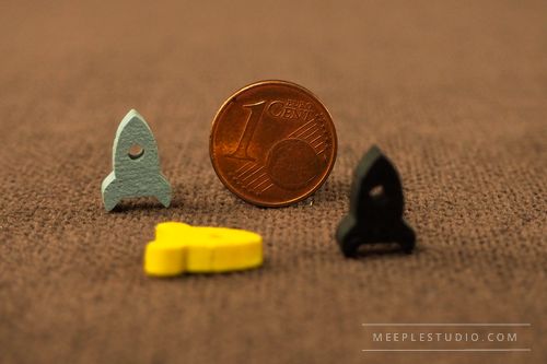 meeple different colored rockets