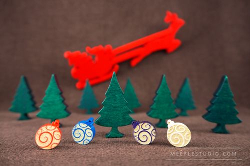 meeple christmas balls tree santa claus